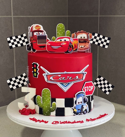 Cars Theme Cake