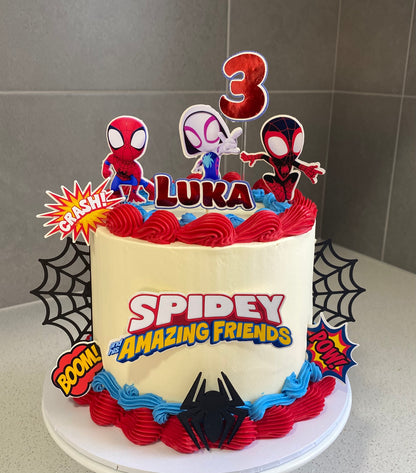 Spidey Theme Cake