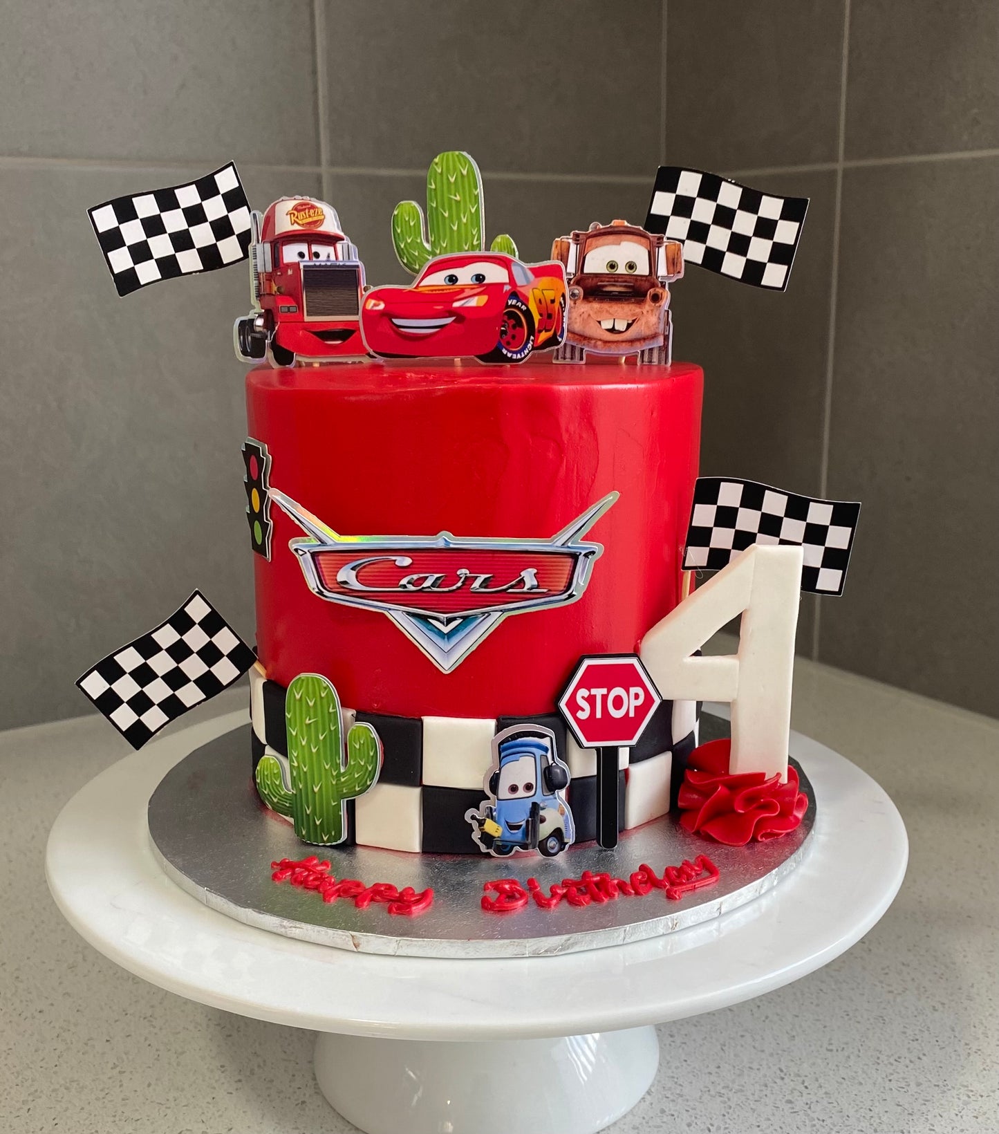 Cars Theme Cake